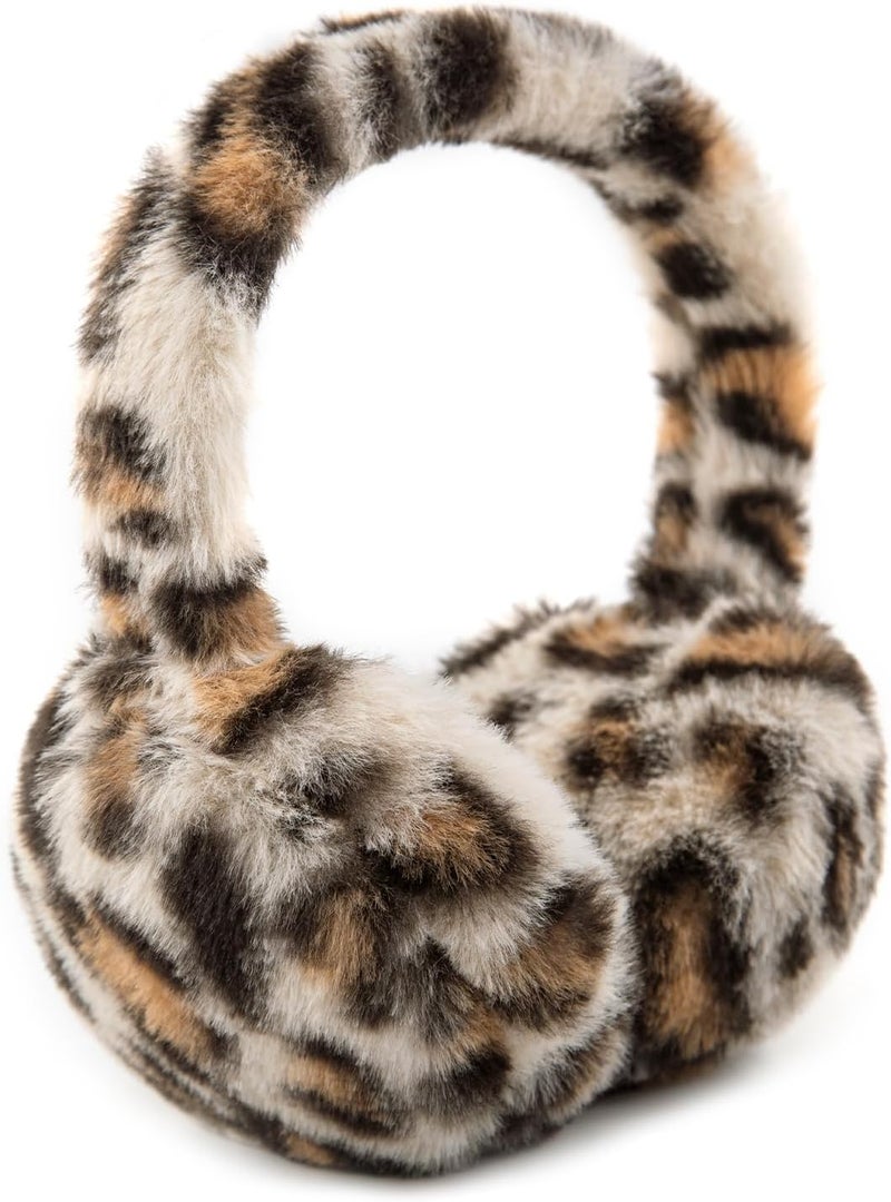 YATANAM Women Ear Muffs Winter Girls White Earmuffs Fuzzy Kids Black Ear Muff Cute Fluffy Ear Warmers Foldable Ear Covers Boy - Image 1